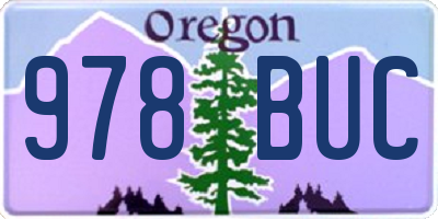 OR license plate 978BUC