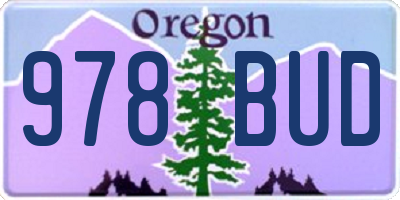 OR license plate 978BUD