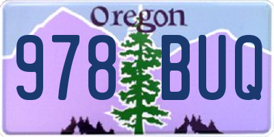 OR license plate 978BUQ