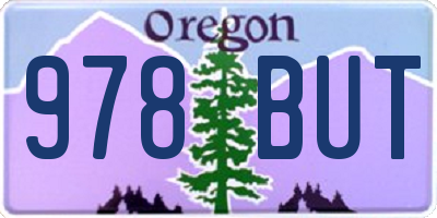 OR license plate 978BUT