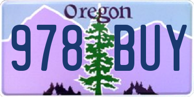 OR license plate 978BUY