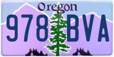OR license plate 978BVA
