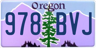 OR license plate 978BVJ