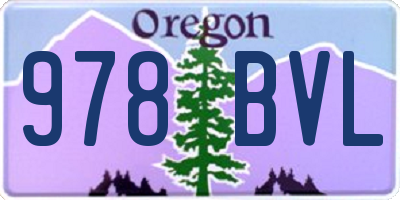 OR license plate 978BVL