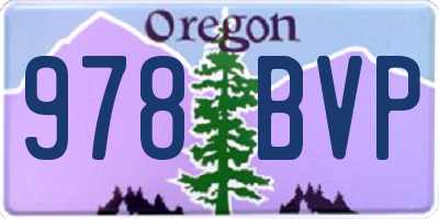 OR license plate 978BVP