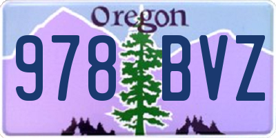 OR license plate 978BVZ