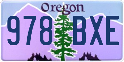 OR license plate 978BXE