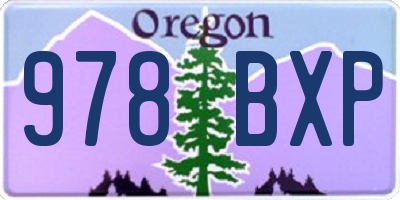 OR license plate 978BXP