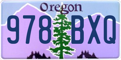 OR license plate 978BXQ