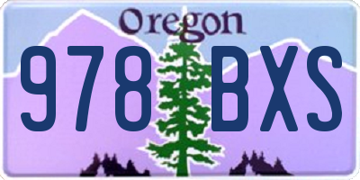 OR license plate 978BXS