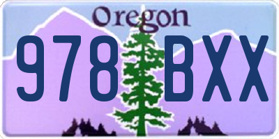 OR license plate 978BXX