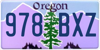 OR license plate 978BXZ