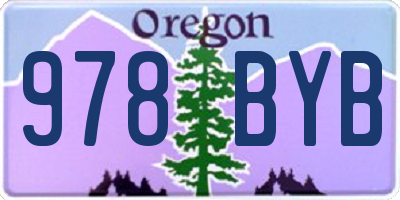 OR license plate 978BYB