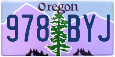 OR license plate 978BYJ
