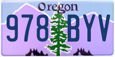 OR license plate 978BYV