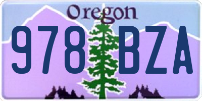 OR license plate 978BZA