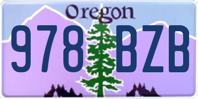 OR license plate 978BZB