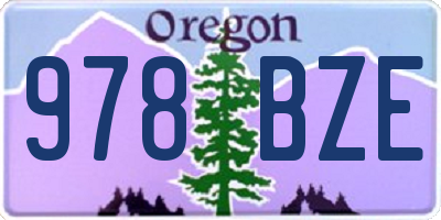 OR license plate 978BZE
