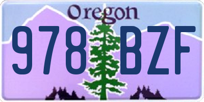 OR license plate 978BZF