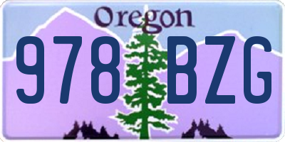 OR license plate 978BZG