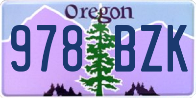 OR license plate 978BZK
