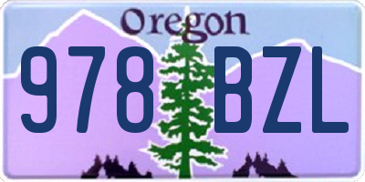 OR license plate 978BZL