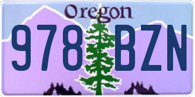 OR license plate 978BZN