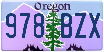OR license plate 978BZX