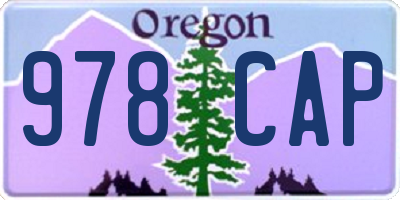 OR license plate 978CAP