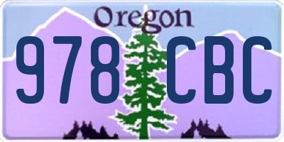 OR license plate 978CBC