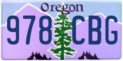 OR license plate 978CBG