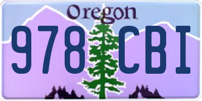 OR license plate 978CBI