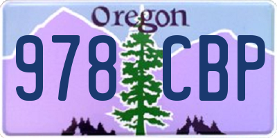 OR license plate 978CBP