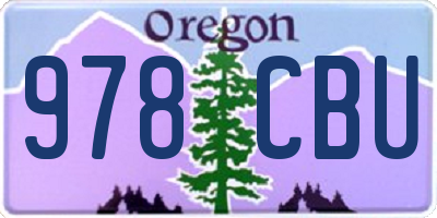 OR license plate 978CBU