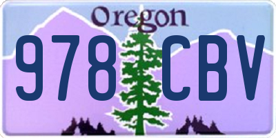 OR license plate 978CBV