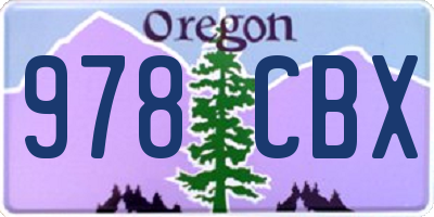 OR license plate 978CBX