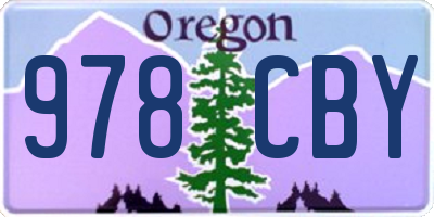 OR license plate 978CBY