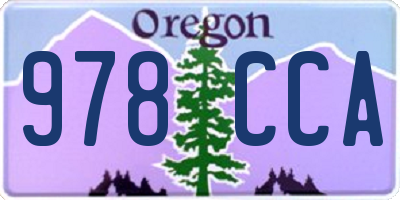 OR license plate 978CCA