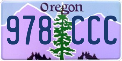 OR license plate 978CCC
