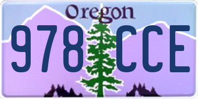 OR license plate 978CCE