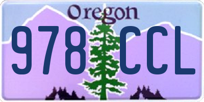 OR license plate 978CCL