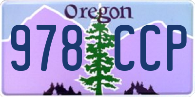 OR license plate 978CCP