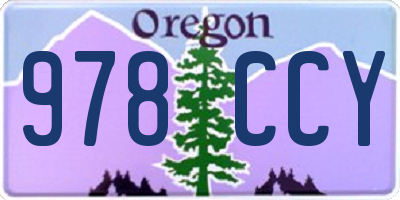 OR license plate 978CCY
