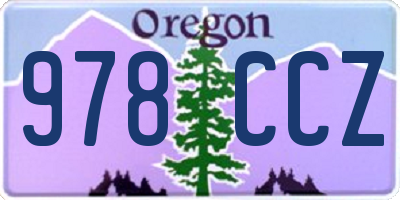 OR license plate 978CCZ
