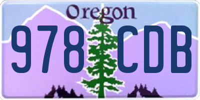 OR license plate 978CDB