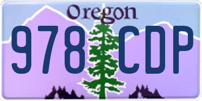 OR license plate 978CDP