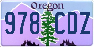 OR license plate 978CDZ