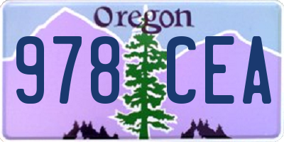 OR license plate 978CEA