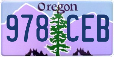 OR license plate 978CEB