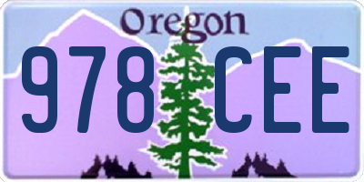OR license plate 978CEE